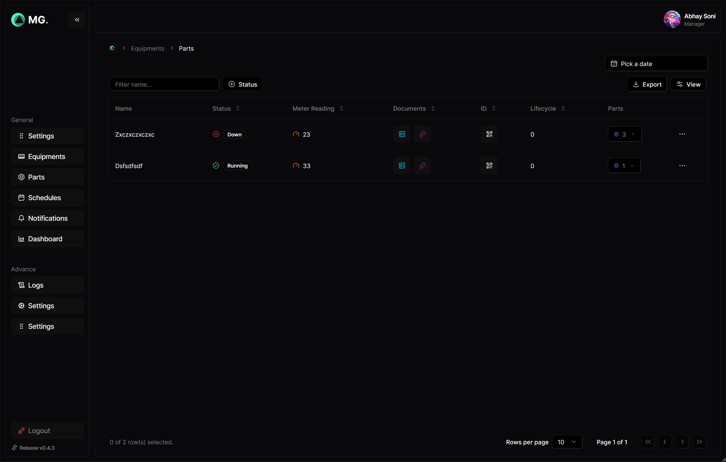 JSW Gulf Software Main Interface